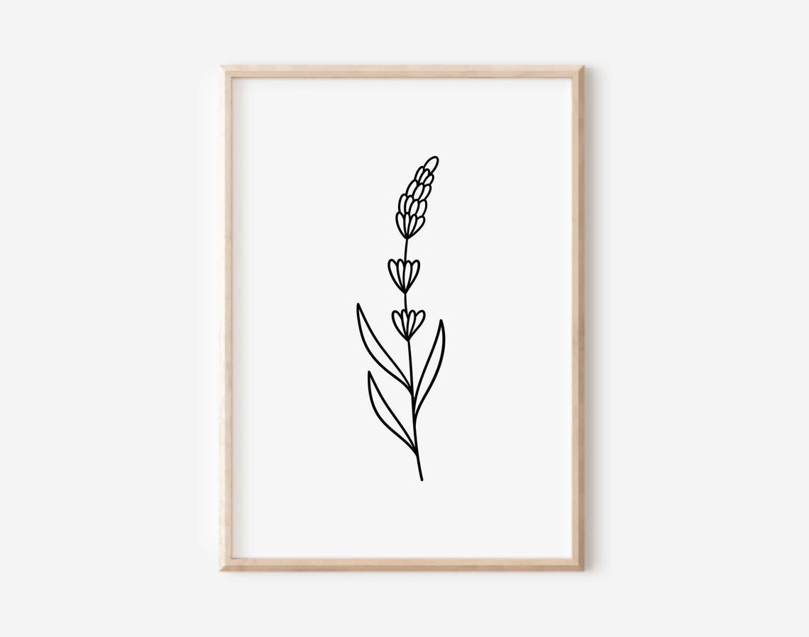 Minimalist Black Line Drawing Tulips Simple Elegant Botanical Print - Image 2