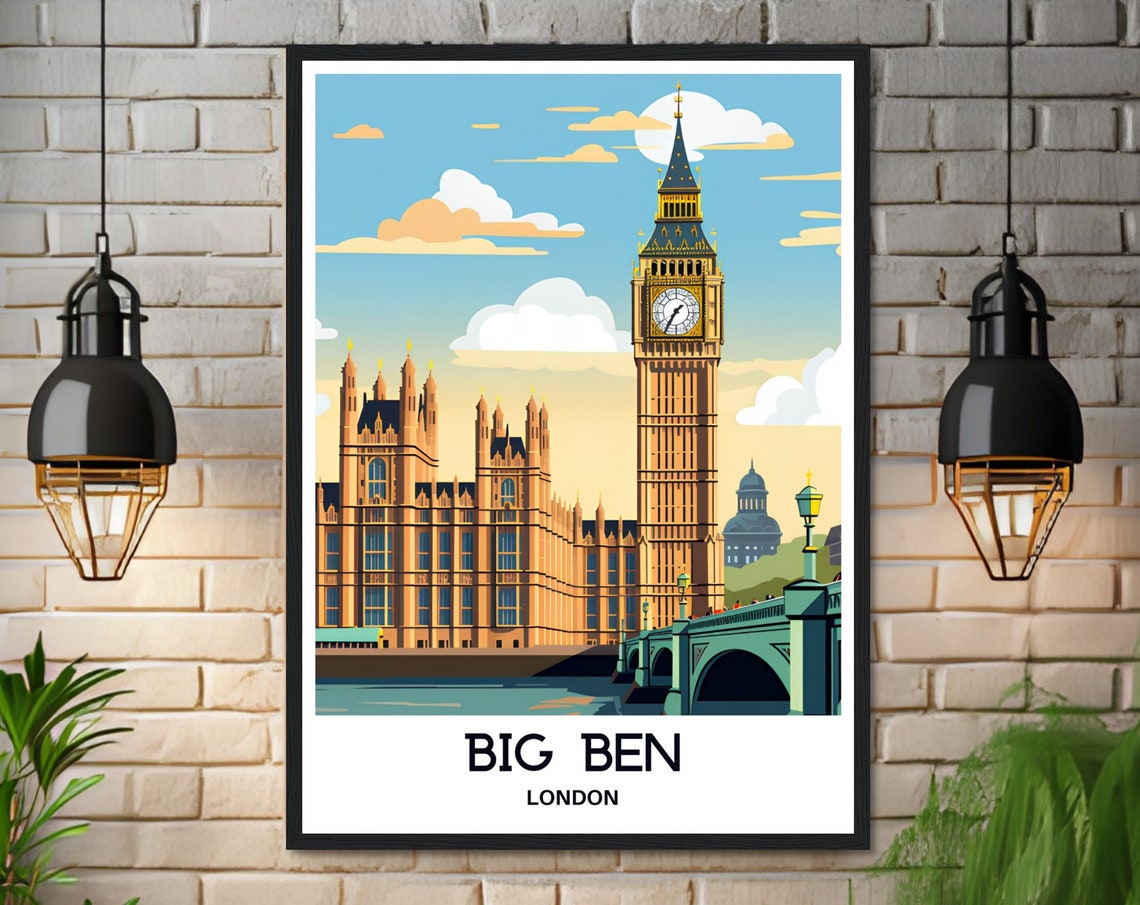 Big Ben Poster Big Ben Print London Travel Poster London Travel Print London Travel Gift London Art Gift London Art Print London Lover Gift - Image 3