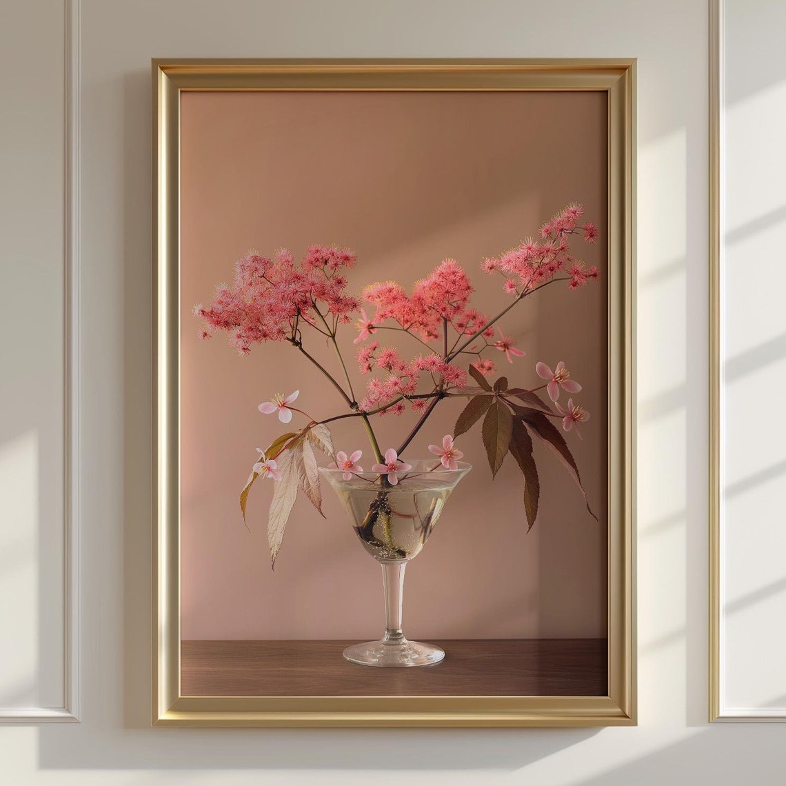Botanical Wall Art Pink Room Decor Prints Floral Photography Apartment Above Bed