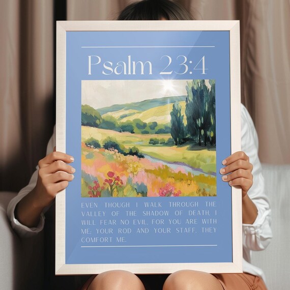 Landscape Painting Scripture Wall Art Floral Prints For Christian Gifts Women Prayer Board Printables With Modern Trending