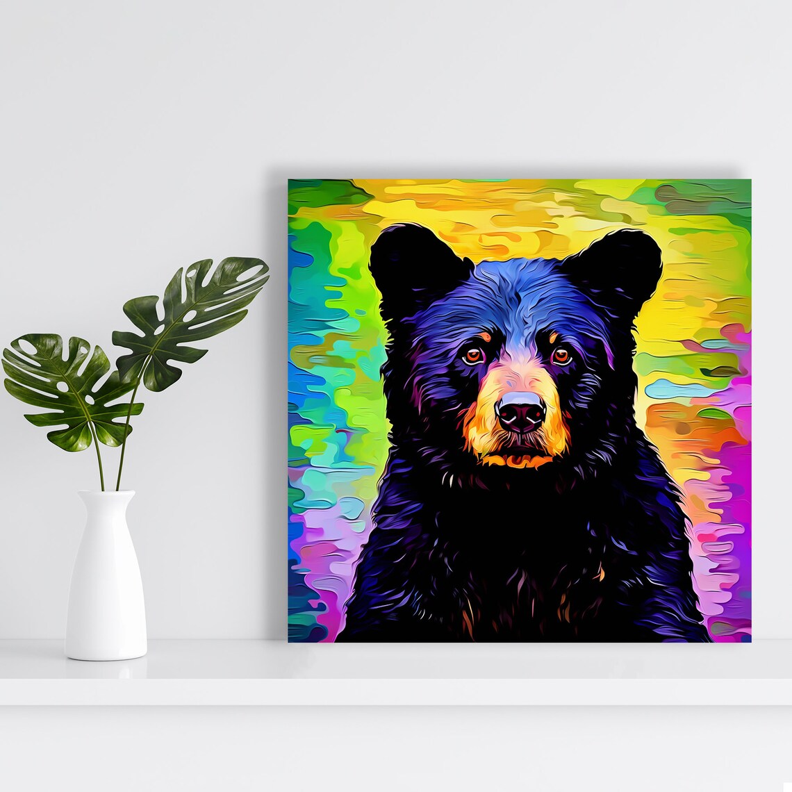 Psychedelic Bear Bohemian Art Print, Animal Decor - Image 2