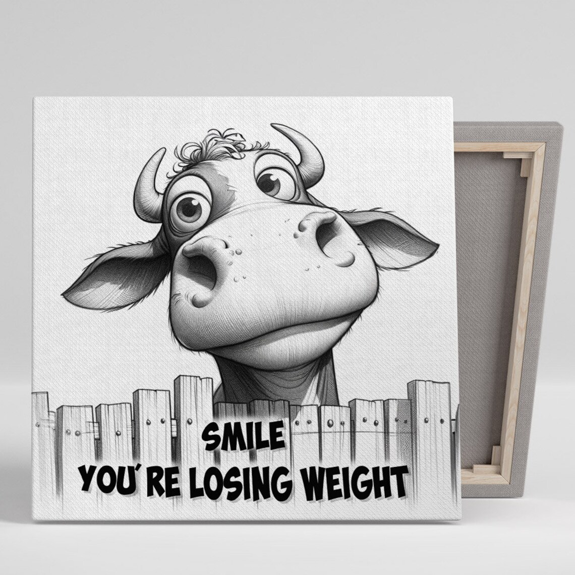 Cow Bathroom Humor Poster Print, Modern Farm Decor