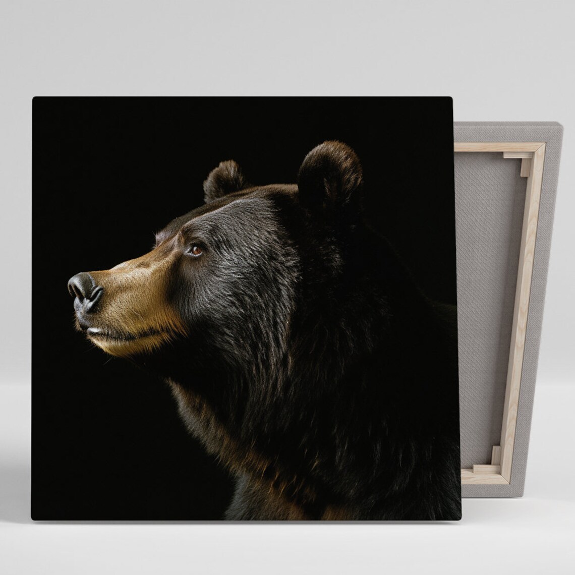 Majestic Bear Silhouette, Rustic Modern Art Print