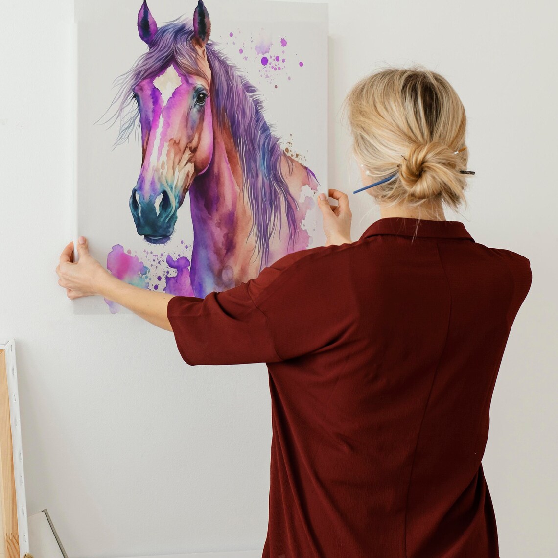 Horse Wall Art Print, Modern Living Room Decor - Image 4