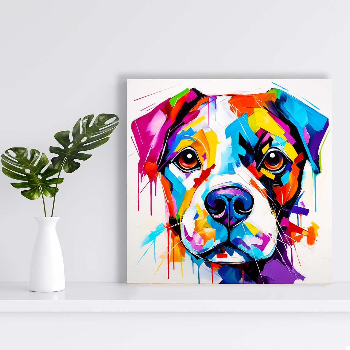 Boxer Kaleidoscope Pop Art Animal Poster Print - Image 2