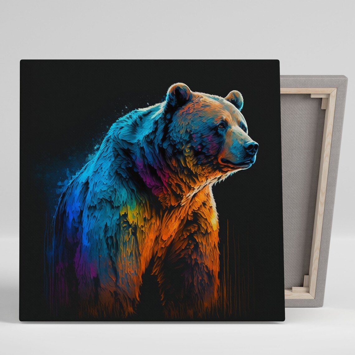 Bear Wildlife Art Poster, Forest Animal Wall Decor