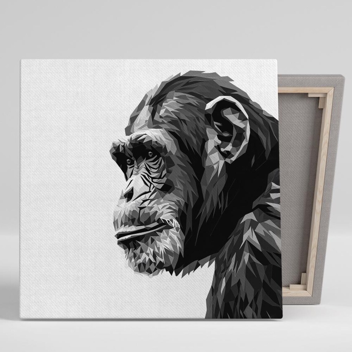 Chimpanzee Minimalist Art Print, Contemporary Decor