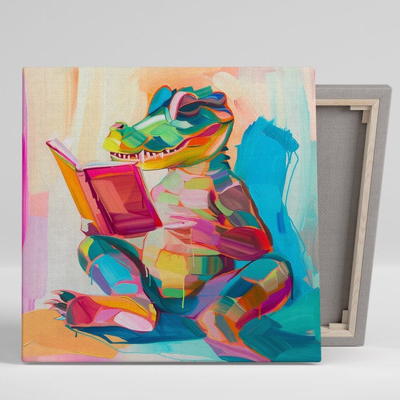 Alligators Colorful Wisdom Art Print, Kids Decor