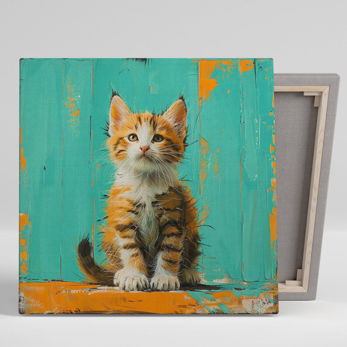 Curious Kitten Whimsical Decor Wall Art Print