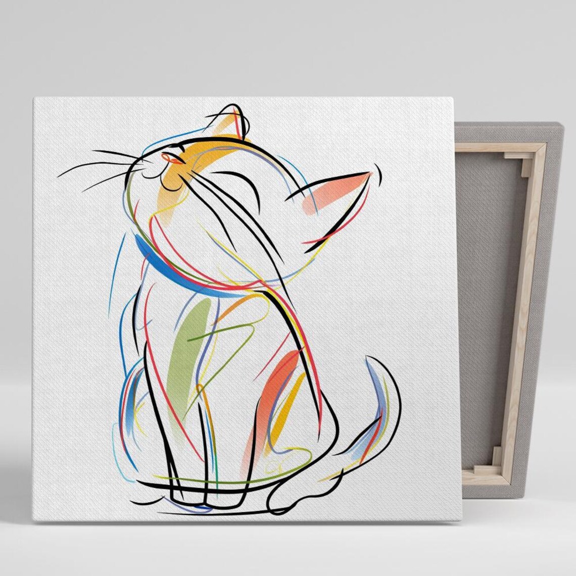 Cat Whiskers Abstract Modern Decor Art Print