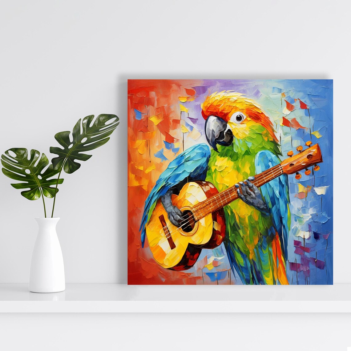 Macaw Music Poster, Contemporary Animal Art Print - Image 2