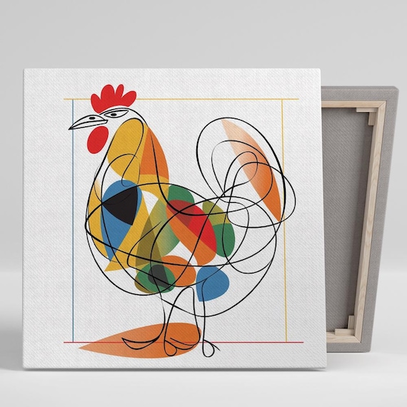 Rooster Abstraction, Modern Bohemian Art Print