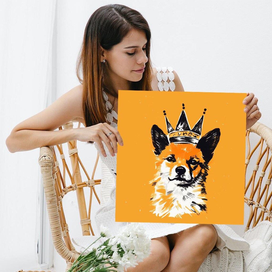 Royal Fox Pop Art Print, Whimsical Animal Decor - Image 3