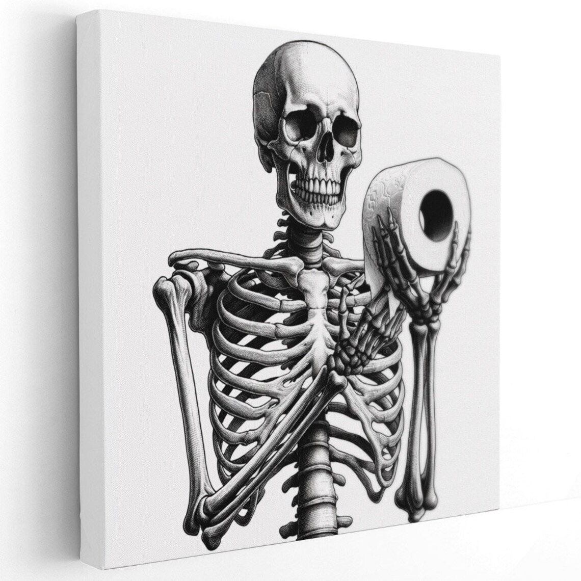 Skull Bathroom Decor, Funny Bathroom Wall Art Print - Image 2