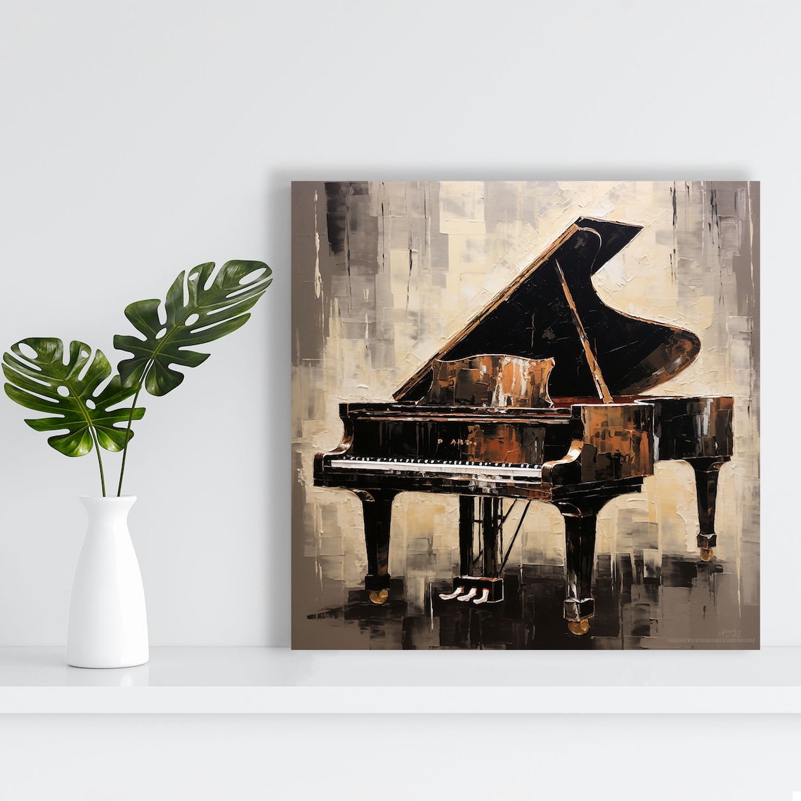 Grand Piano Wall Art Print, Modern Music Decor - Image 3