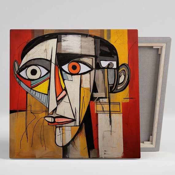 Abstract Face Wall Art Or Poster Modern Wall Decor Contemporary Design Living Room Art Whimsical Wall Art Home Decor