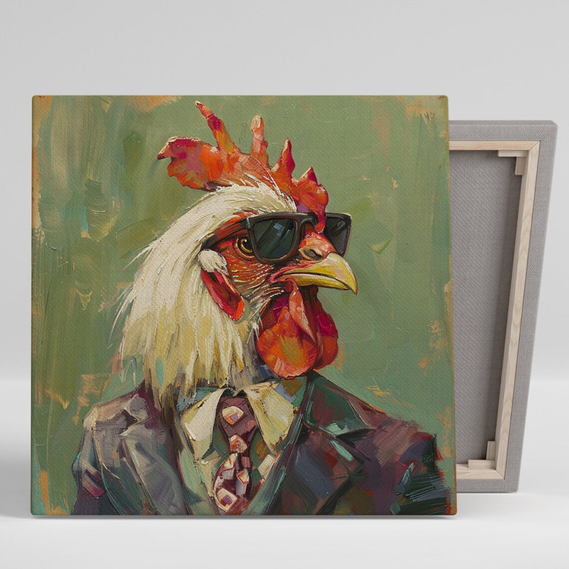 Dapper Rooster Whimsical Kitchen Wall Art Print