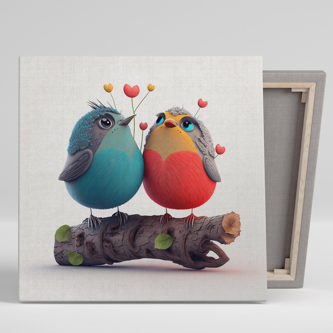 Love Birds Valentine Poster, Romantic Wall Decor