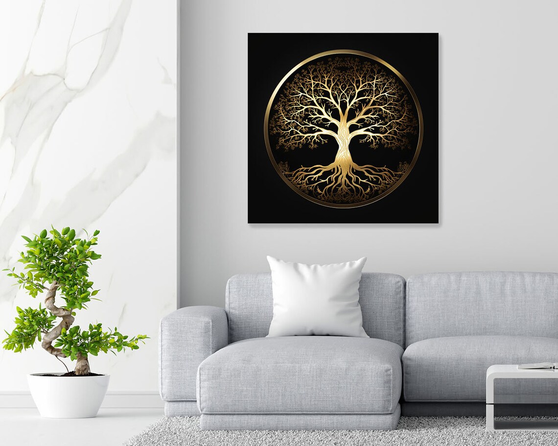 Tree Of Life Contemporary Wall Art Poster Print - Image 3