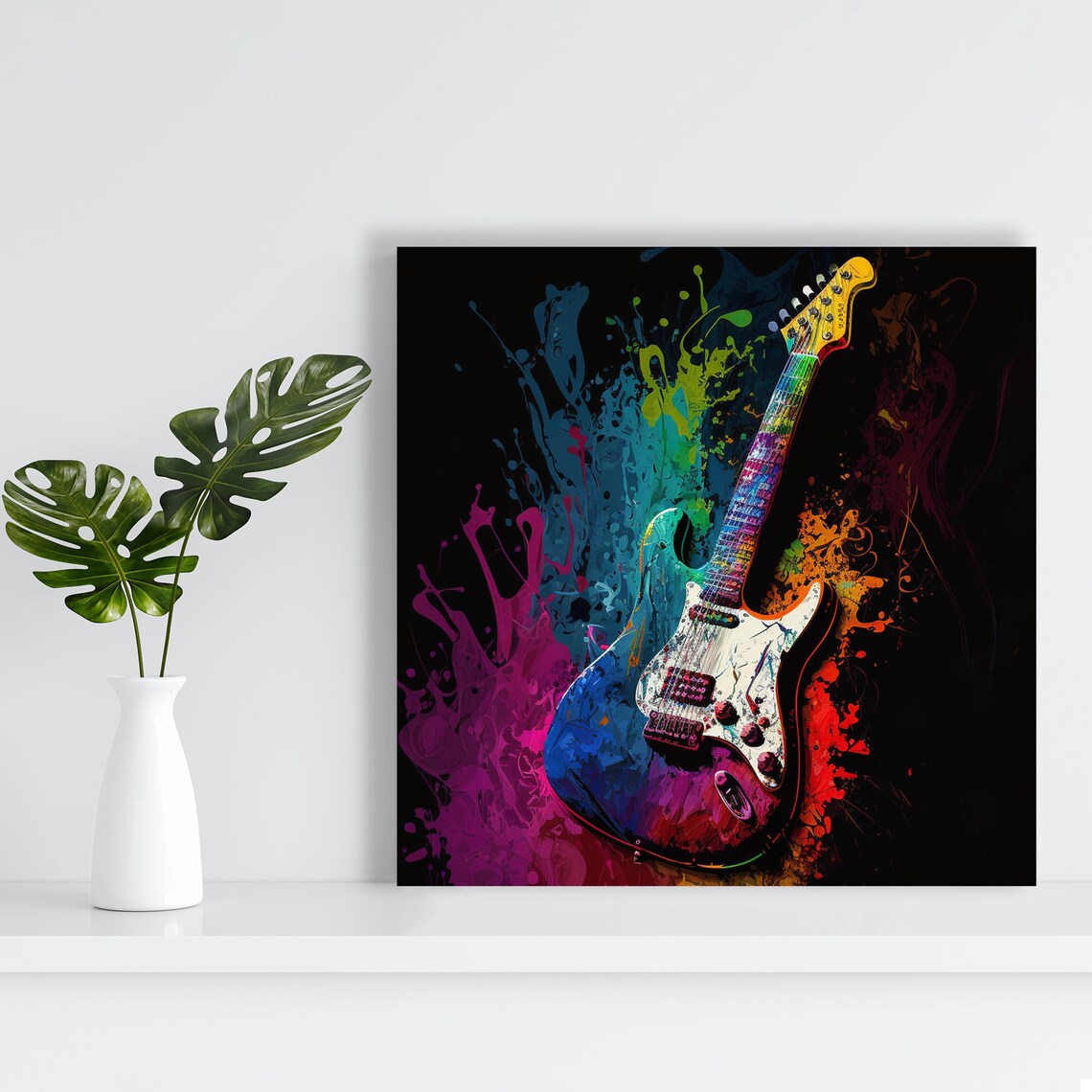 Guitar Music Wall Art Poster, Music Themed Decor - Image 2