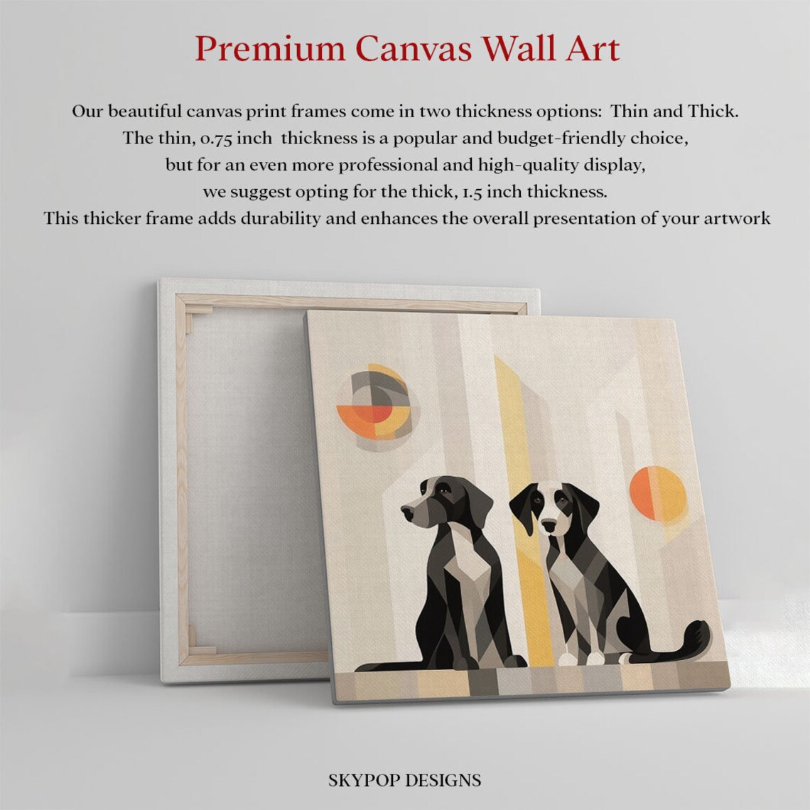 Abstract Dogs, Contemporary Minimalist Art Print - Image 3