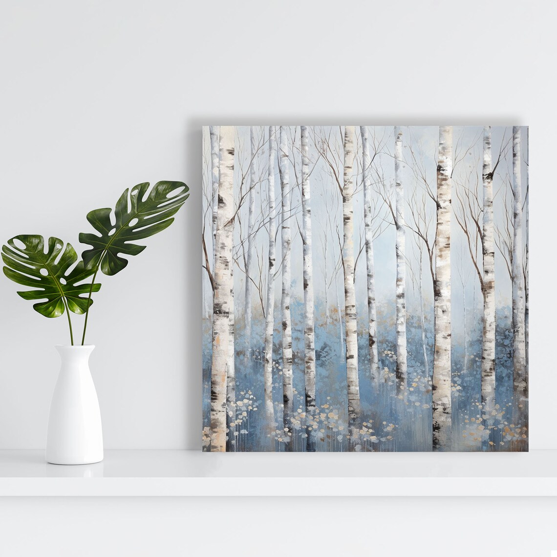 Birch Tree Art Print, Minimalist Forest Decor - Image 2