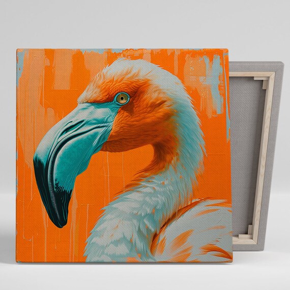 Flamingo Portrait, Contemporary Minimalist Art Print