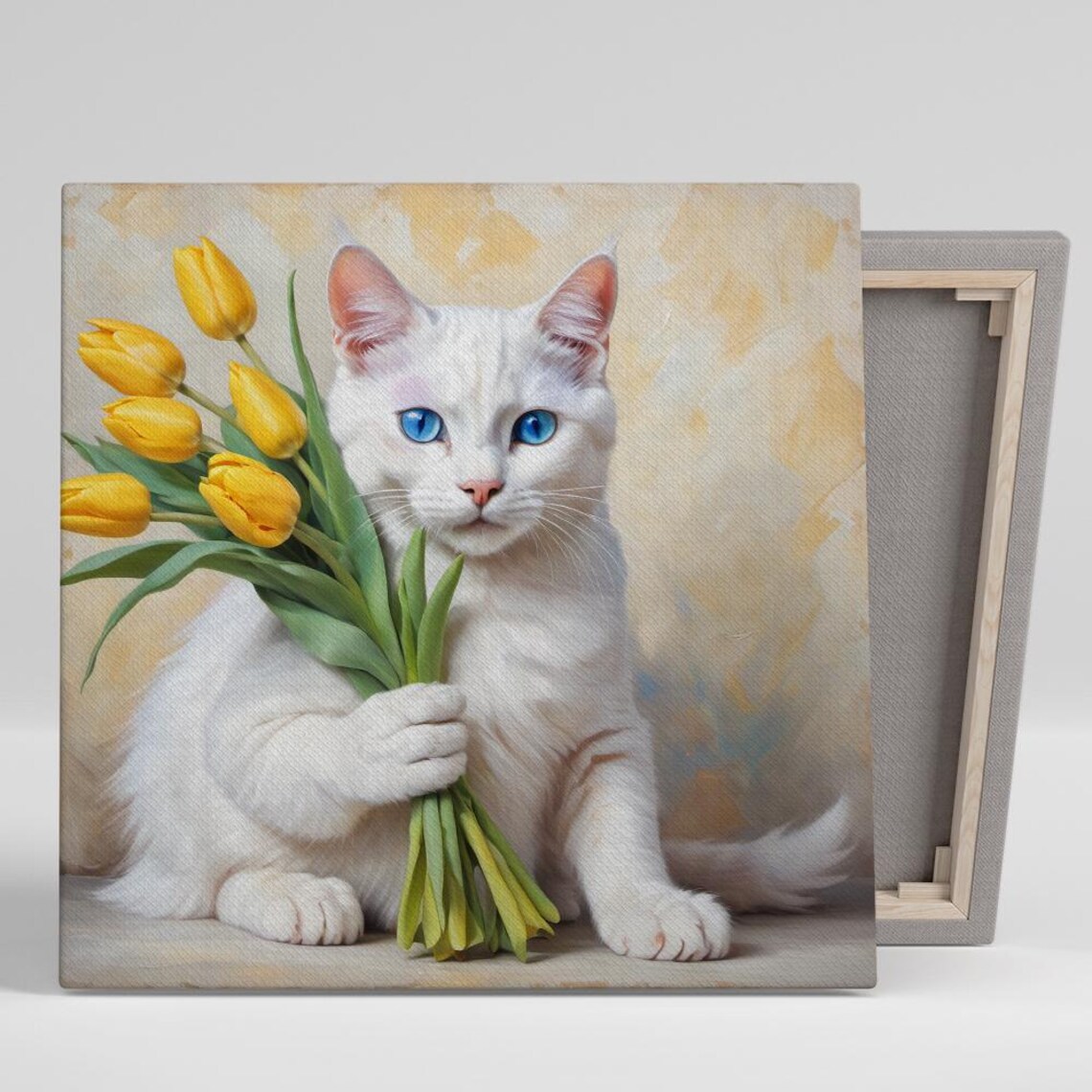 Cat Florists Delight, Contemporary Wall Art Print