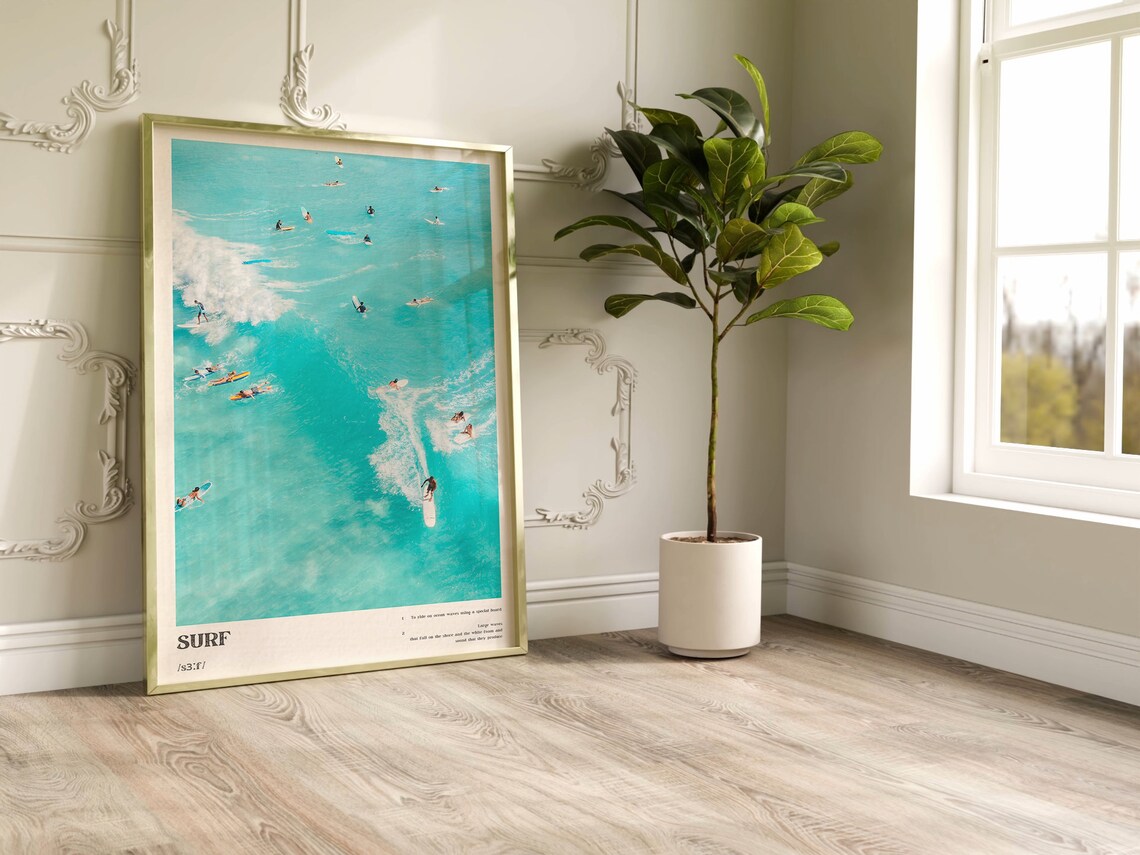 Surf Definition Poster, Coastal Dorm Room Decor - Image 2