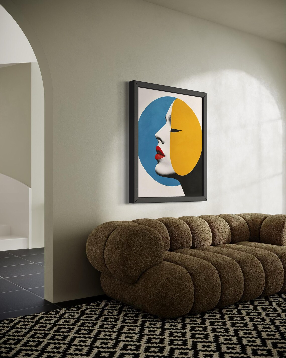 Minimalist Abstract Face, Bold Modern Artwork - Image 3