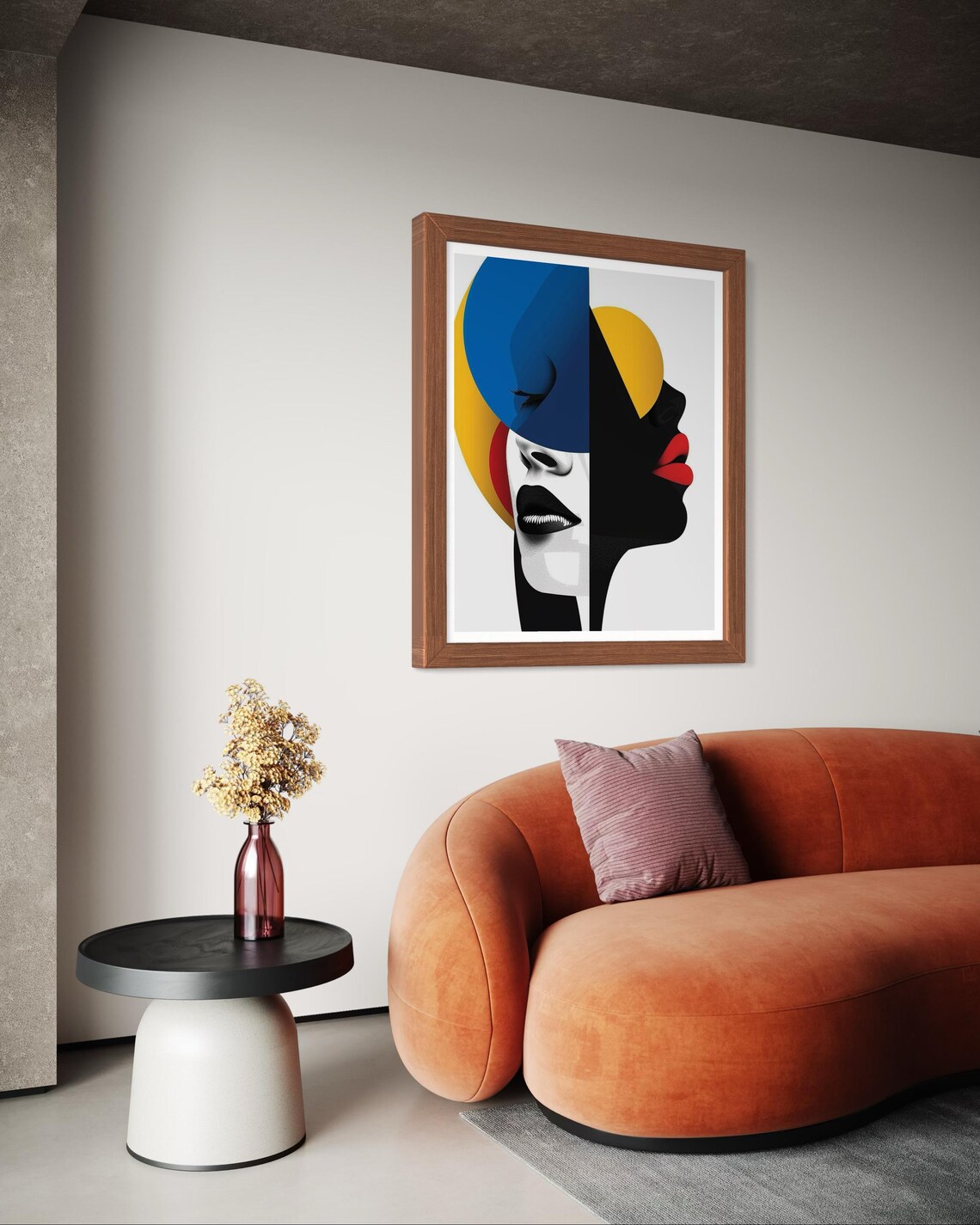 Minimalist Abstract Dual Face African Art Print - Image 6