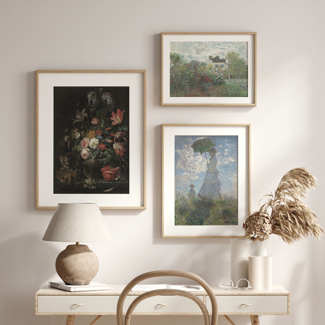 Abraham Mignon Floral Still Life Vintage Dutch Bouquet Cat Poster - Image 2