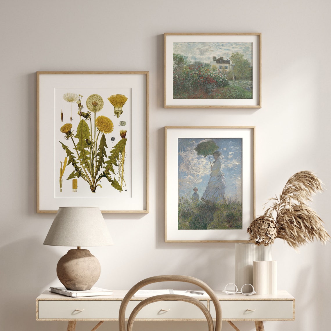 Vintage Dandelion Botanical Study Taraxacum Officinale Chart Poster - Image 2