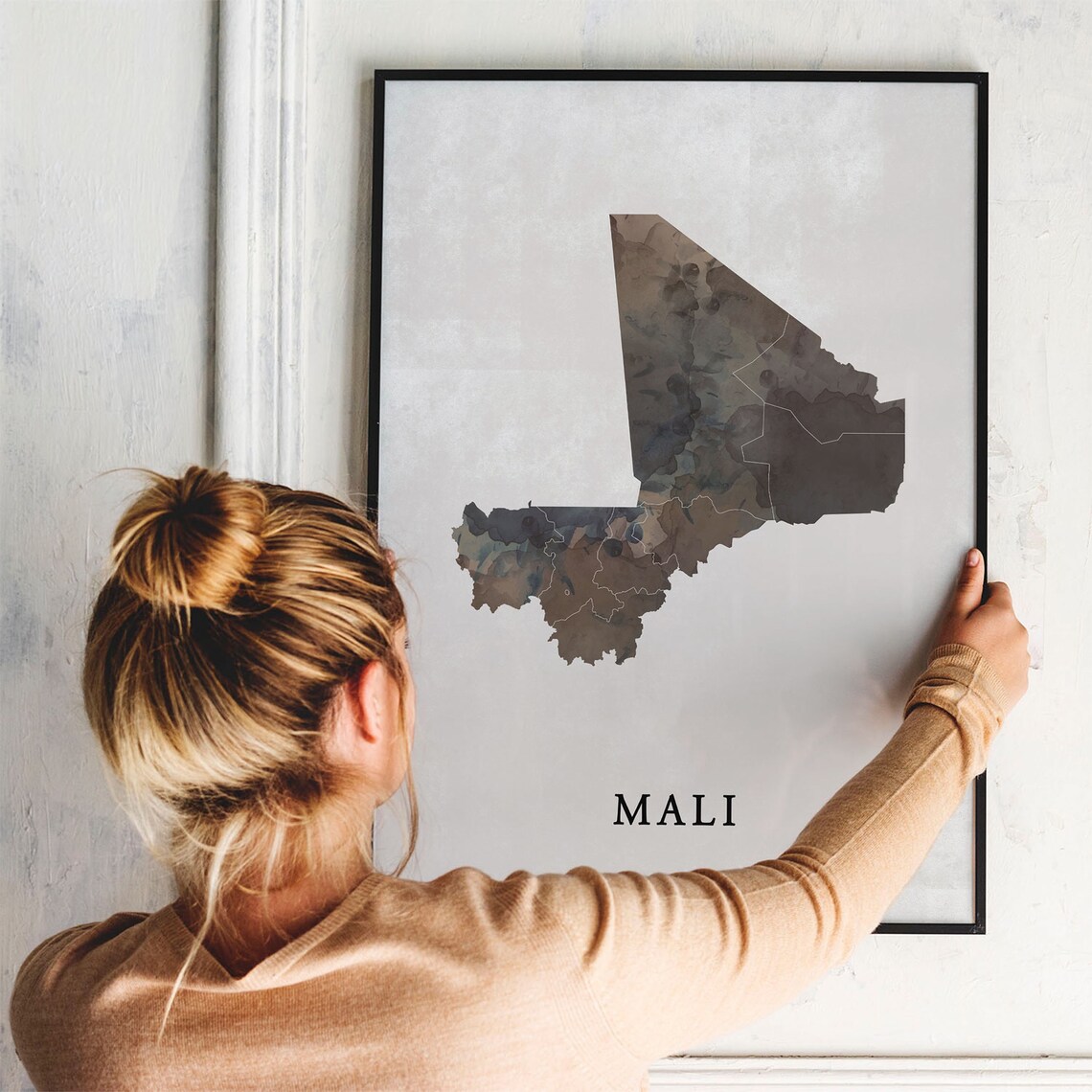 Mali Vintage Style Map Print, Travel Poster - Image 3