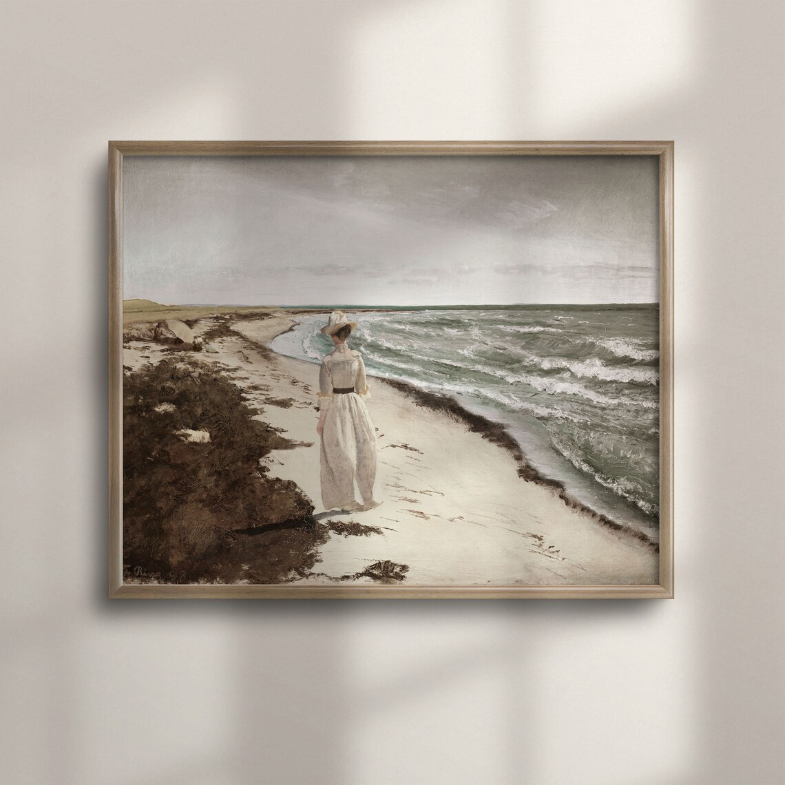 Vintage Beach Coastal Seascape Art Print