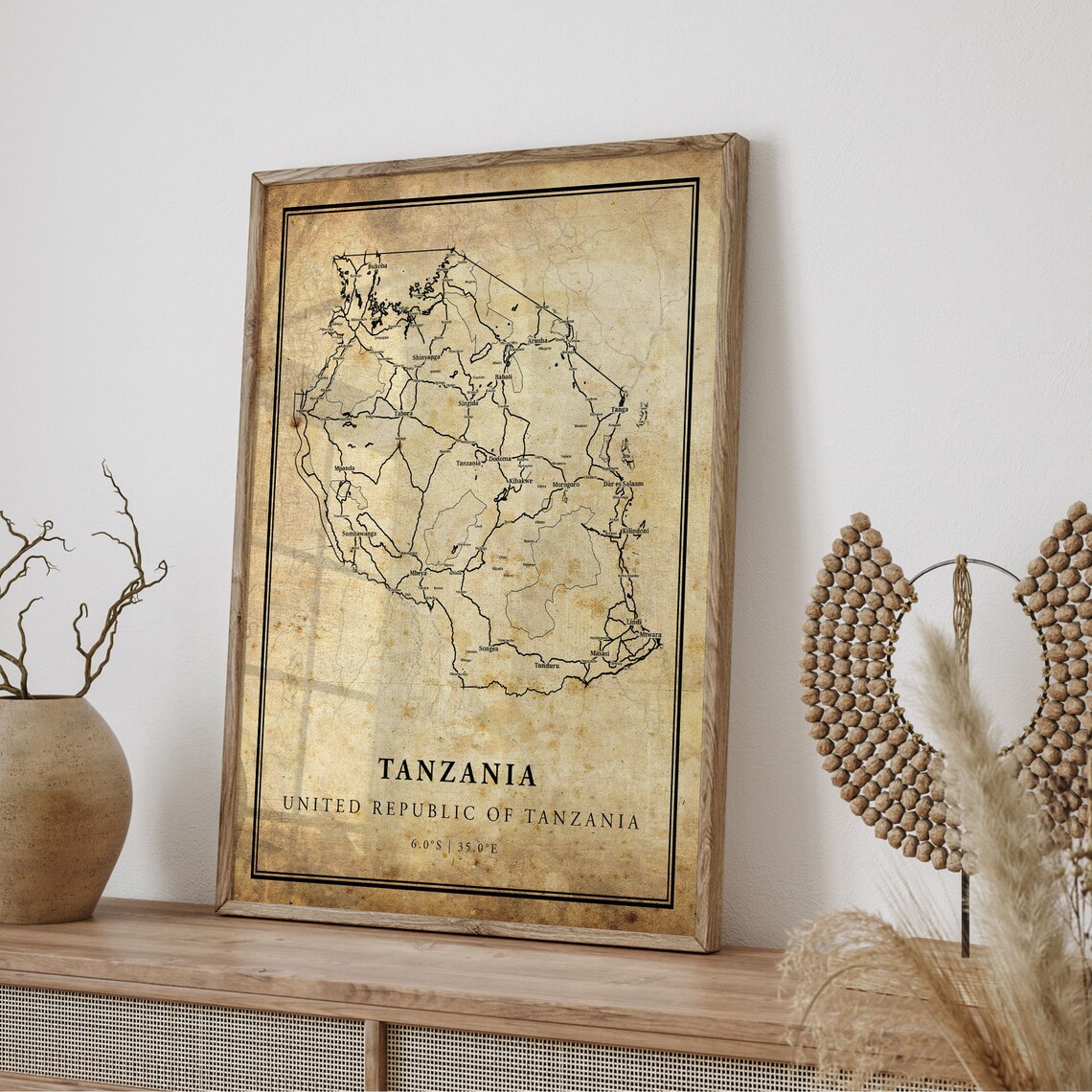 Tanzania Vintage Map Poster Print, Country Map - Image 4