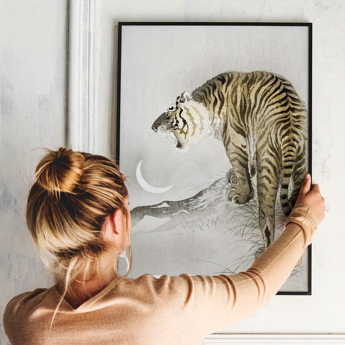 Tiger Print, Antique Space Painting Vintage Poster - Image 3