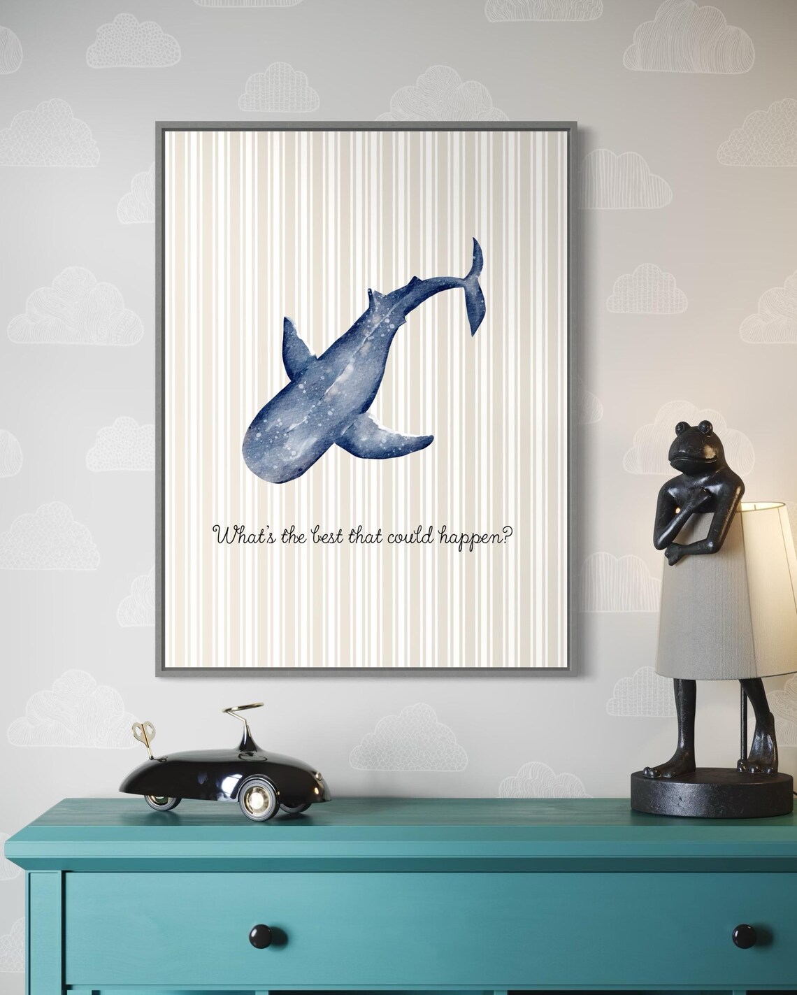 What Is the Best That Could Happen Whale Shark Quote Poster Nursery - Image 5