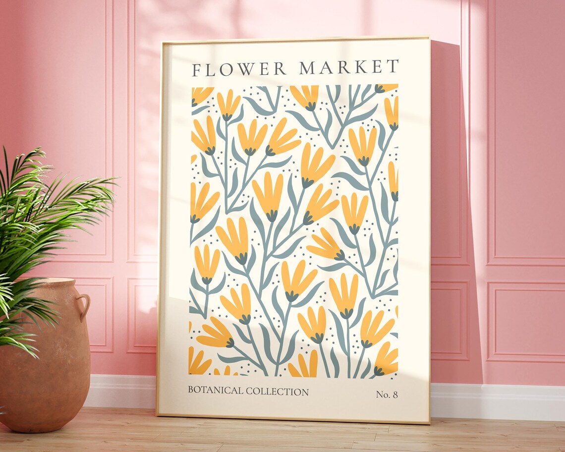 Flower Market Botanical Collection No. 8 Yellow Blossom Poster