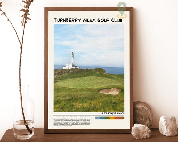 Turnberry Poster Turnberry Print British Golf Turnberry Wall Art Turnberry Golf Course Golf Gift Idea Scottish Golf Course