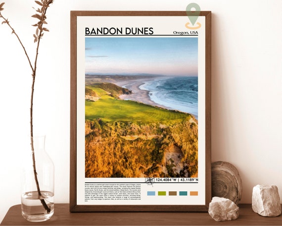 Bandon Dunes Golf Resort Bandon Dunes Print Bandon Dunes Poster Bandon Dunes Wall Art Bandon Dunes Travel Bandon Dunes Artwork Golf