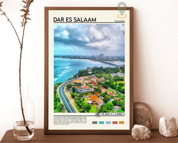 Dar Es Salaam Print Dar Es Salaam Poster Dar Es Salaam Wall Art Dar Es Salaam Travel Dar Es Salaam Art Print Dar Es Salaam Tanzania