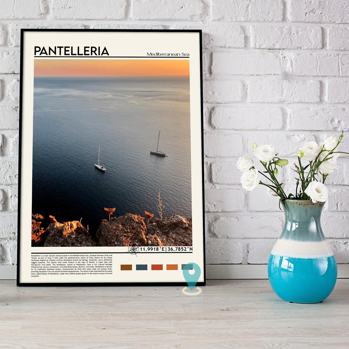 Pantelleria Print Pantelleria Wall Art Pantelleria Poster Pantelleria Photo Pantelleria Poster Print Pantelleria Mediterranean Poster - Image 2