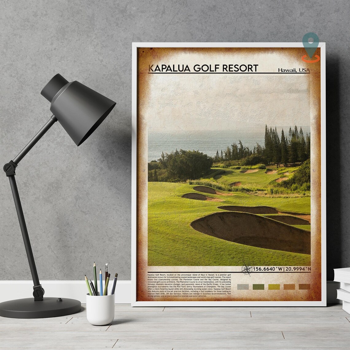 Kapalua Golf Print Kapalua Golf Poster Kapalua Golf Wall Art Kapalua Golf Travel Kapalua Golf Art Print Kapalua Golf Hawaii Print - Image 4