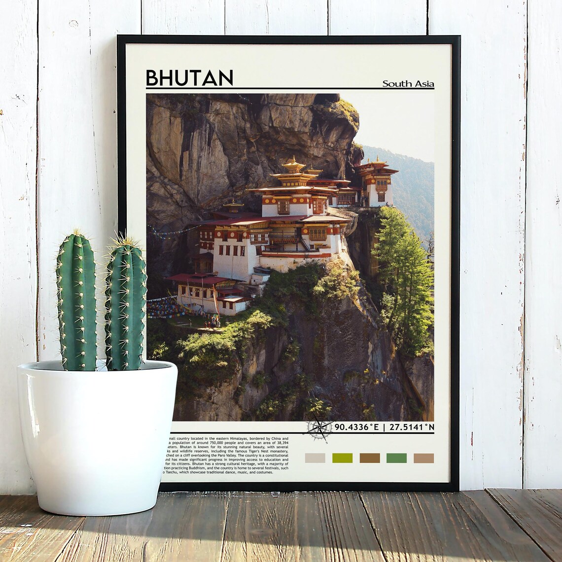 Bhutan Iconic Tigers Nest Cliff Monastery South Asia Photo Poster - Image 3
