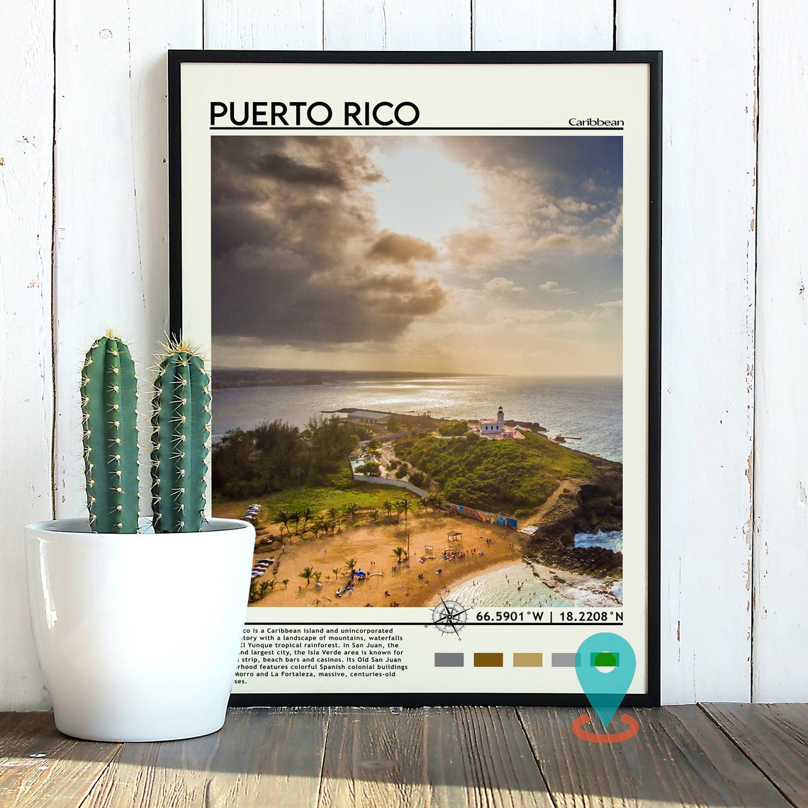 Puerto Rico Travel Poster Puerto Rico Print Puerto Rico Wall Art Puerto Rico Vintage Poster Puerto Rico Photo San Juan Wall Decor - Image 4