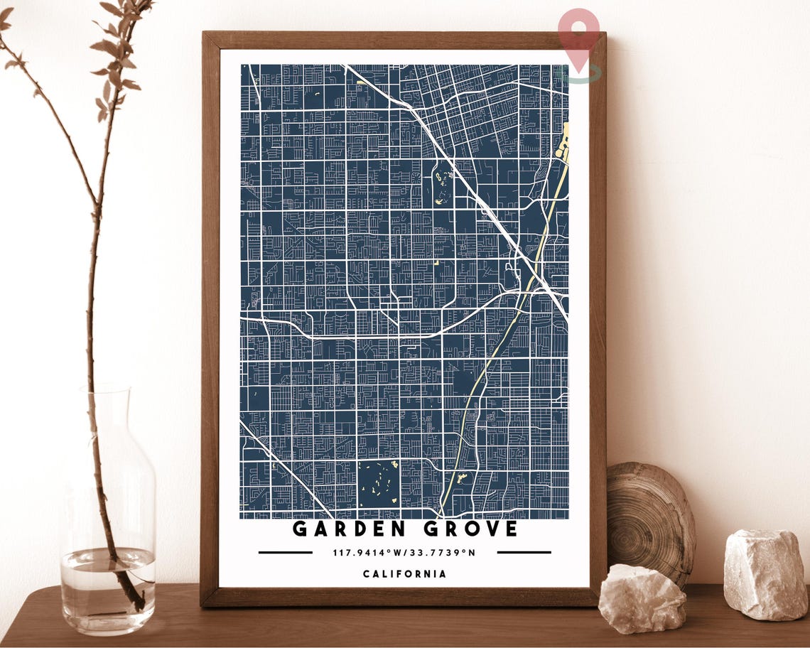 Garden Groove Map Garden Groove Map Print Garden Groove Wall Art Garden Groove Travel Poster Garden Groove Poster Garden Groove Photo