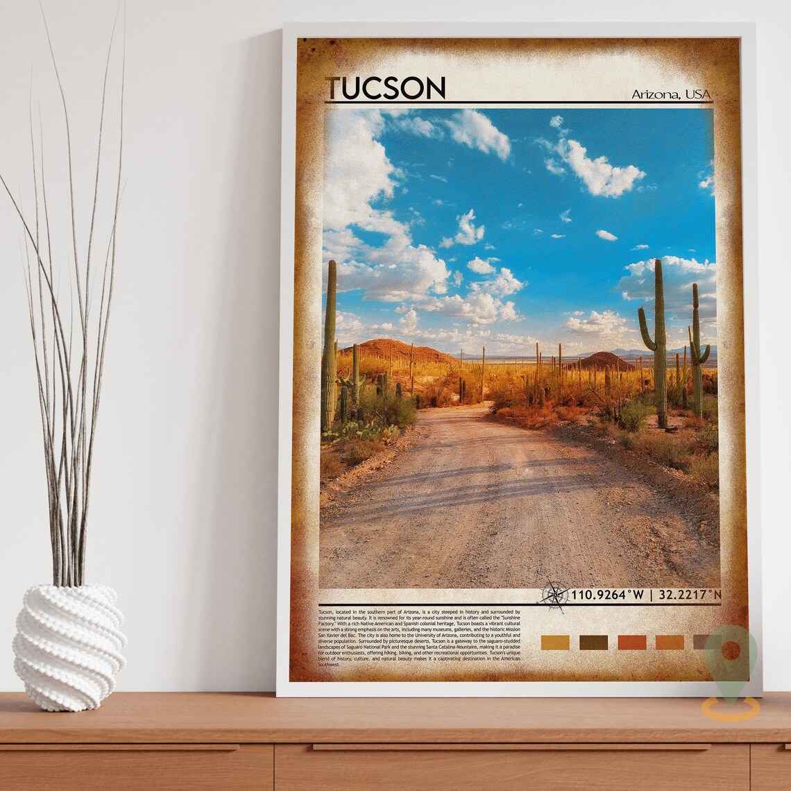 Tucson Print Tucson Poster Tucson Wall Art Tucson Travel Tucson Art Print Tucson Artwork Tucson Photo Tucson Arizona Print Arizona - Image 3