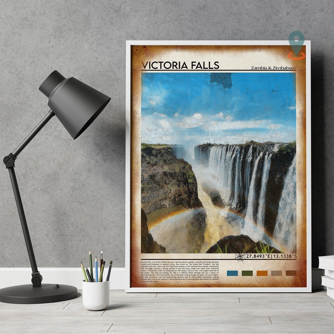 Victoria Falls Print Victoria Falls Poster Victoria Falls Wall Art Victoria Falls Travel Print Victoria Falls Art Print Victoria Falls - Image 4
