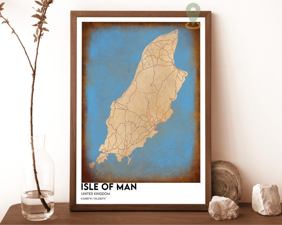 Isle Of Man Map Isle Of Man Map Print Isle Of Man Wall Art Isle Of Man Travel Poster Isle Of Man Poster Isle Of Man Photo Isle Of Man - Image 6